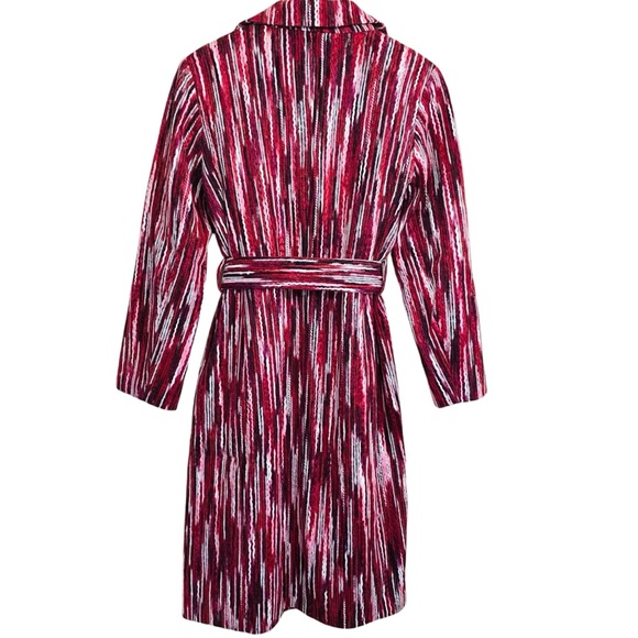 Kathy Ireland NWT Fashion 360 Faux Wool Duster Coat of Many Colors-Red Sz Medium - Picture 3 of 10